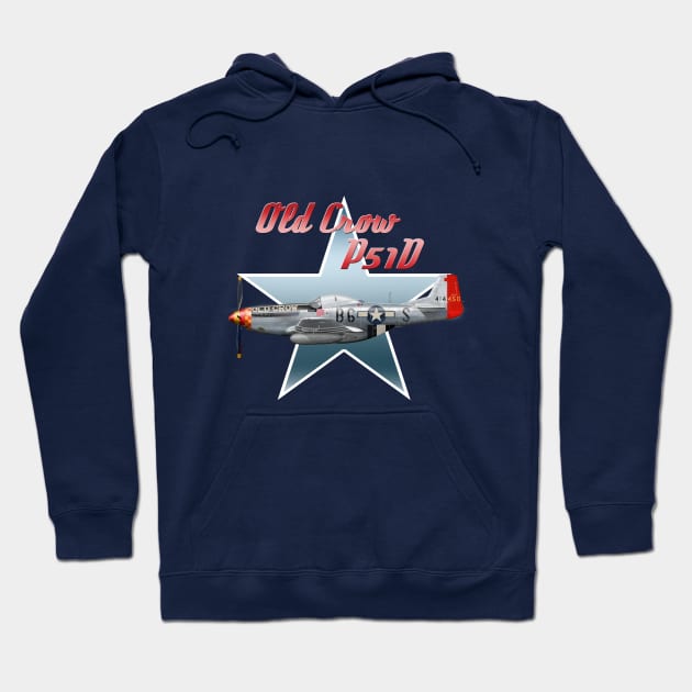 Old Crow P51 Mustang Hoodie by Spyinthesky